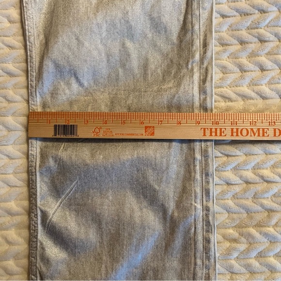 Zara Silver Metalic Jeans Size 2 wide leg - Picture 10 of 14